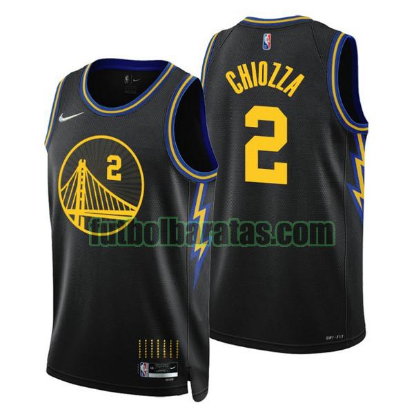 camiseta 2021-2022 chris chiozza 2 golden state warriors negro hombre