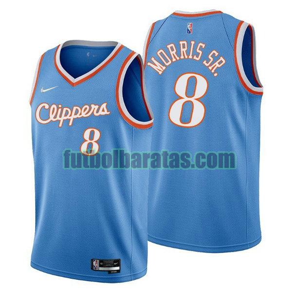 camiseta 2021-2022 marcus morris sr. 8 los angeles clippers azul hombre