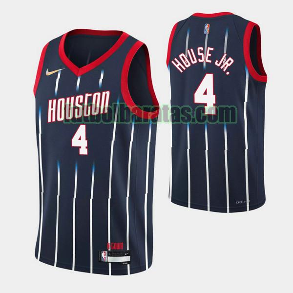 camiseta 2021 2022 danuel house jr. 4 houston rockets negro hombre