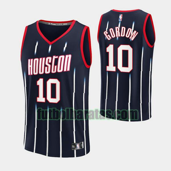 camiseta 2021 2022 eric gordon 10 houston rockets negro hombre