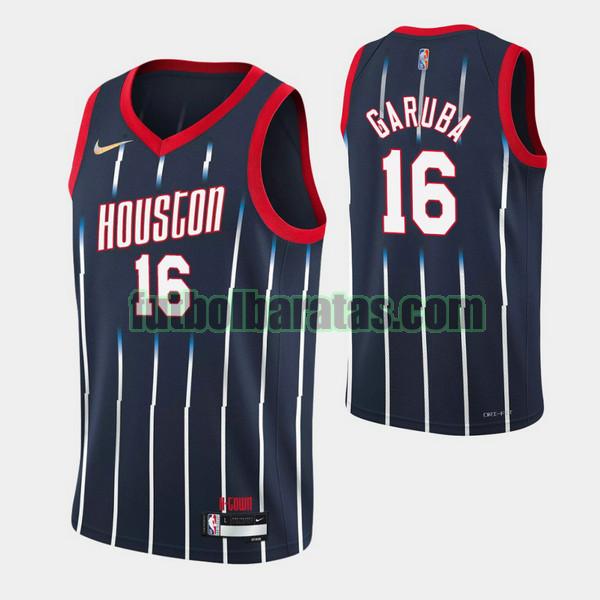 camiseta 2021 2022 usman garuba 16 houston rockets negro hombre