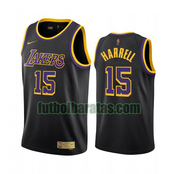 camiseta 2021 montrezl harrell 15 los angeles lakers negro hombre