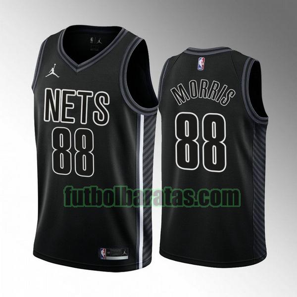 camiseta 2022-2023 markieff morris 88 brooklyn nets negro hombre