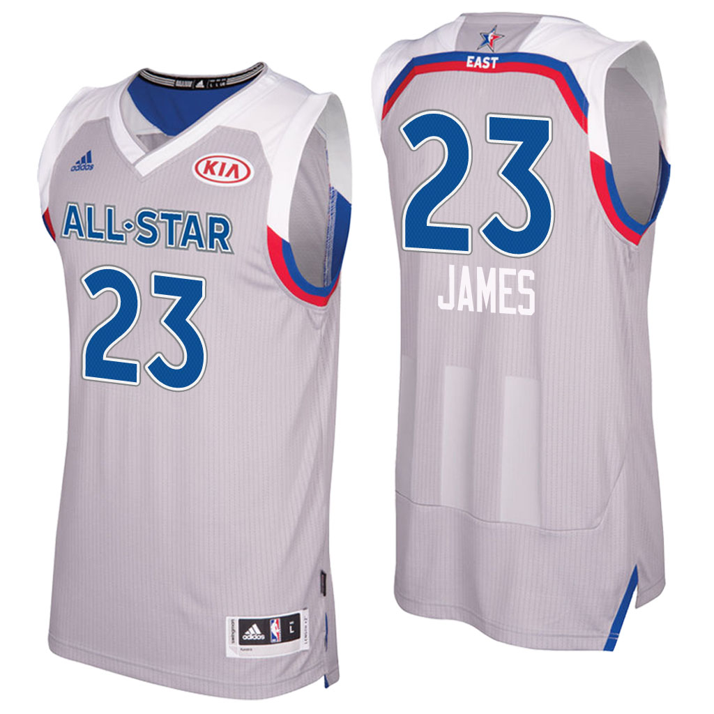 camiseta baloncesto Lebron James Número 23 all star 2017 Gris