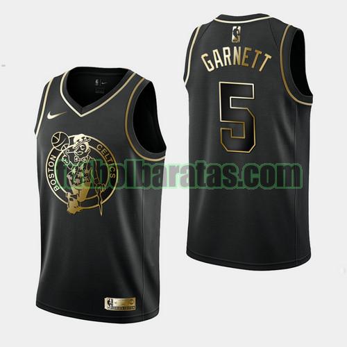 camiseta city edition 19 20 kevin garnett 5 boston celtics negro hombre