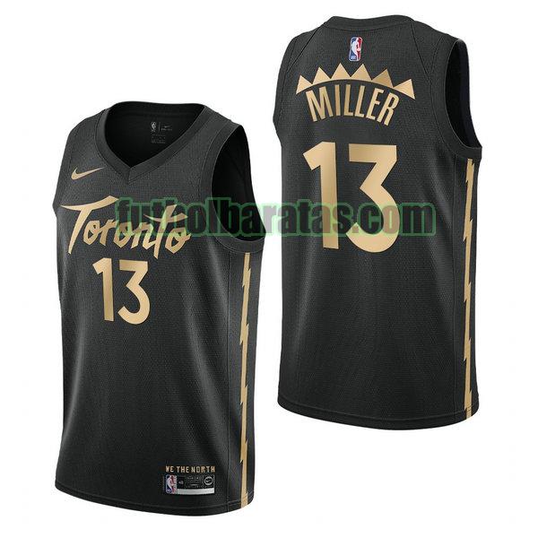 camiseta city edition 2020 malcolm miller 13 toronto raptors negro hombro