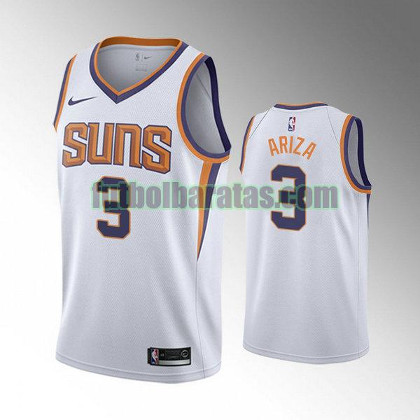 camiseta city edition 2020 trevor ariza 3 phoenix suns blanco hombro