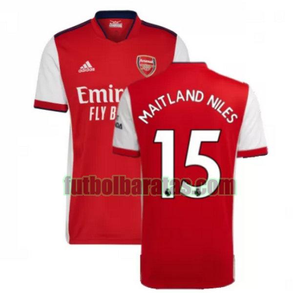 camiseta maitland niles 15 arsenal 2021 2022 rojo primera