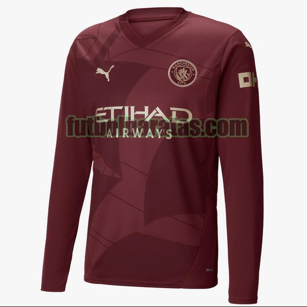 camiseta manchester city 2024 2025 rojo tercera ml