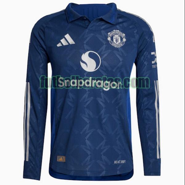 camiseta manchester united 2024 2025 azul segunda ml