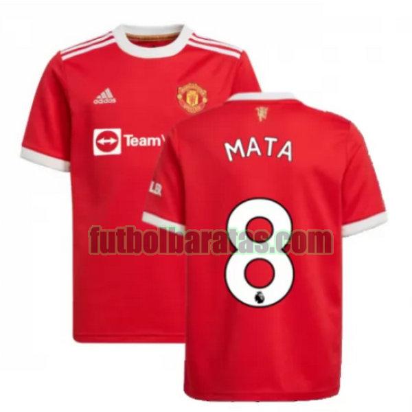 camiseta mata 8 manchester united 2021 2022 rojo primera