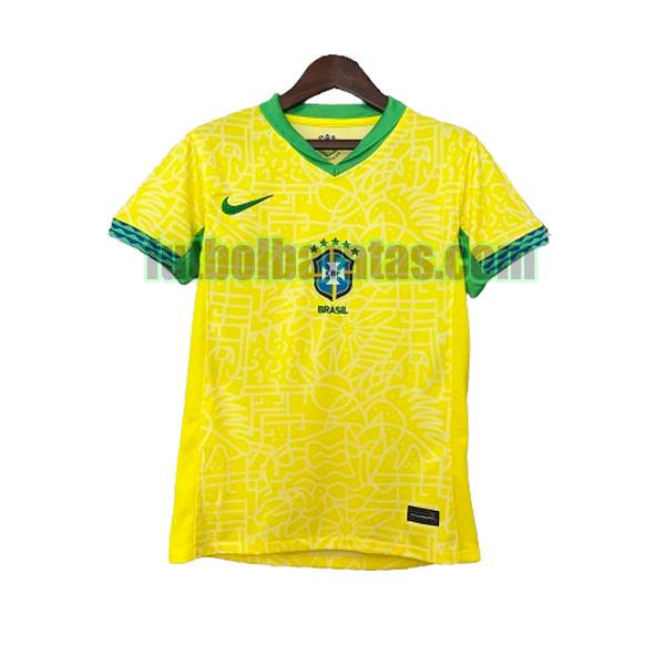 camiseta mujer brasil 2024 amarillo primera
