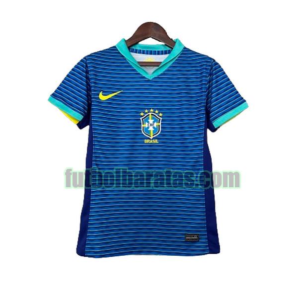 camiseta mujer brasil 2024 azul segunda