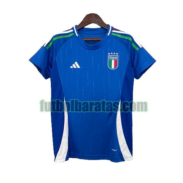 camiseta mujer italia 2024 azul primera
