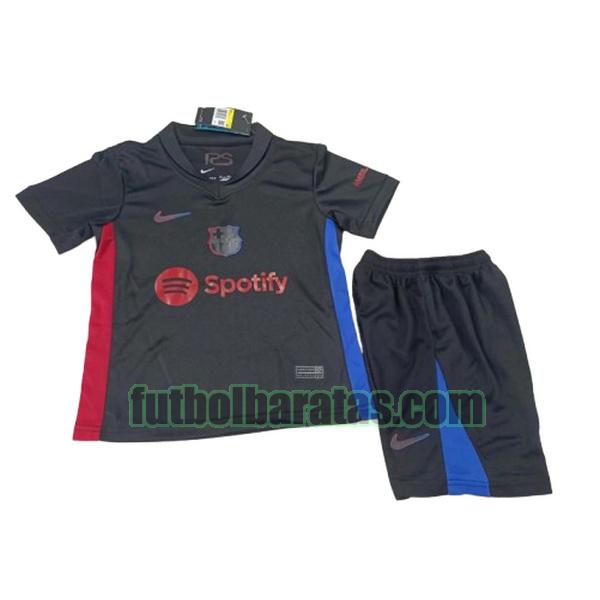 camiseta niño barcelona 2024 2025 negro segunda