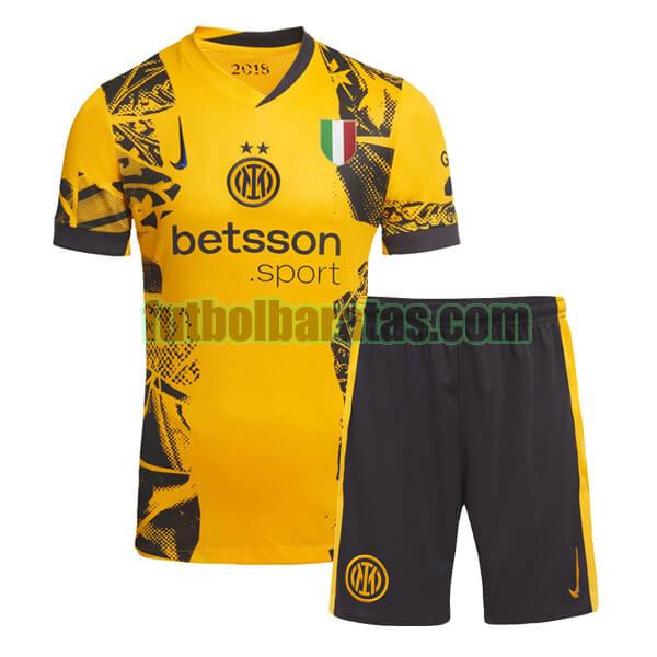 camiseta niño inter milán 2024 2025 amarillo tercera