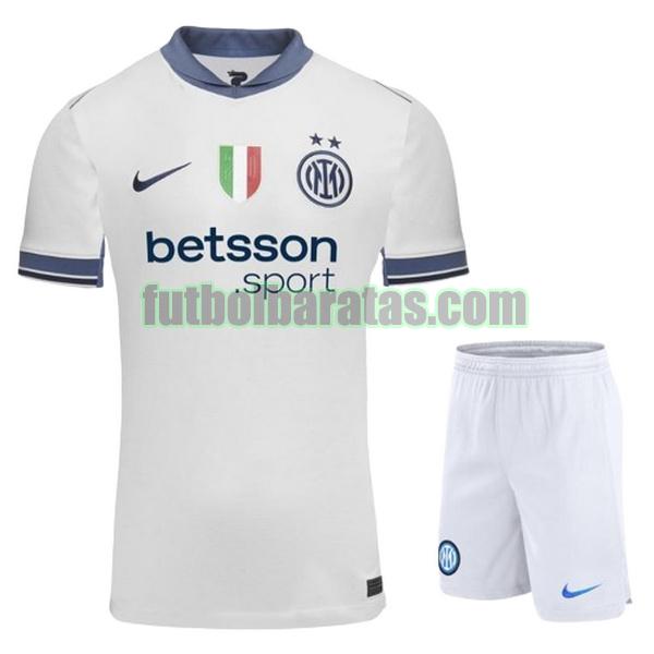 camiseta niño inter milán 2024 2025 azul blanco segunda