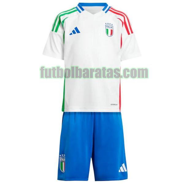 camiseta niño italia 2024 blanco segunda