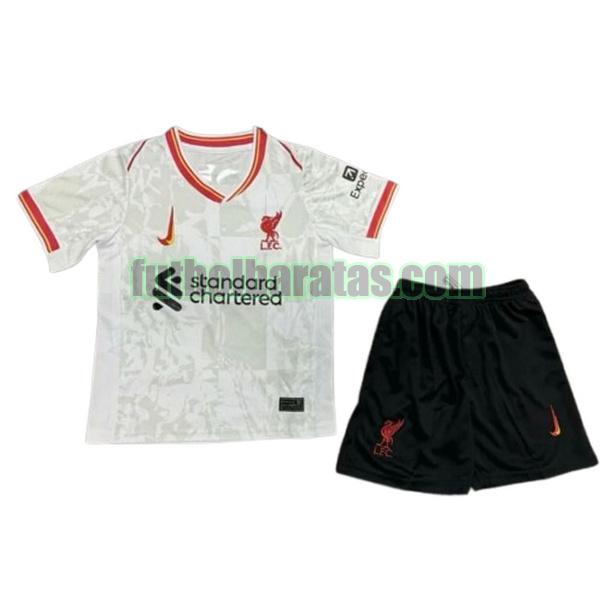 camiseta niño liverpool 2024 2025 blanco tercera