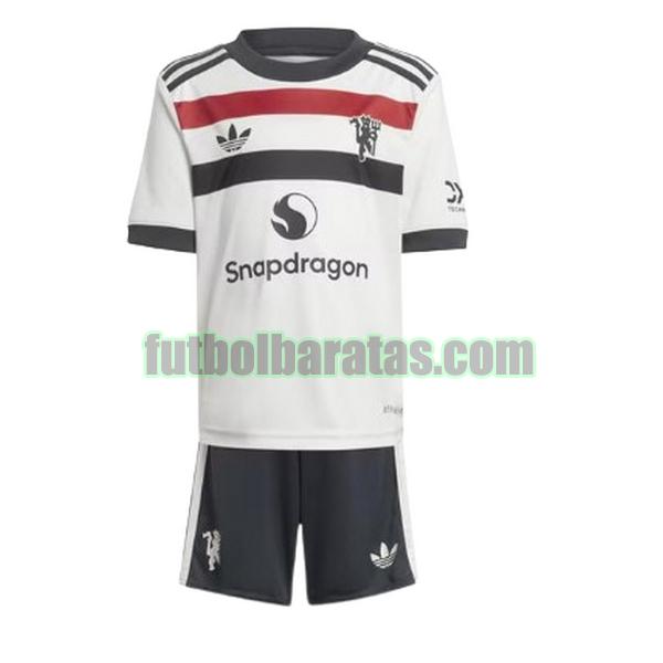 camiseta niño manchester united 2024 2025 blanco tercera