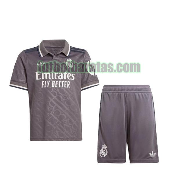 camiseta niño real madrid 2024 2025 gris tercera