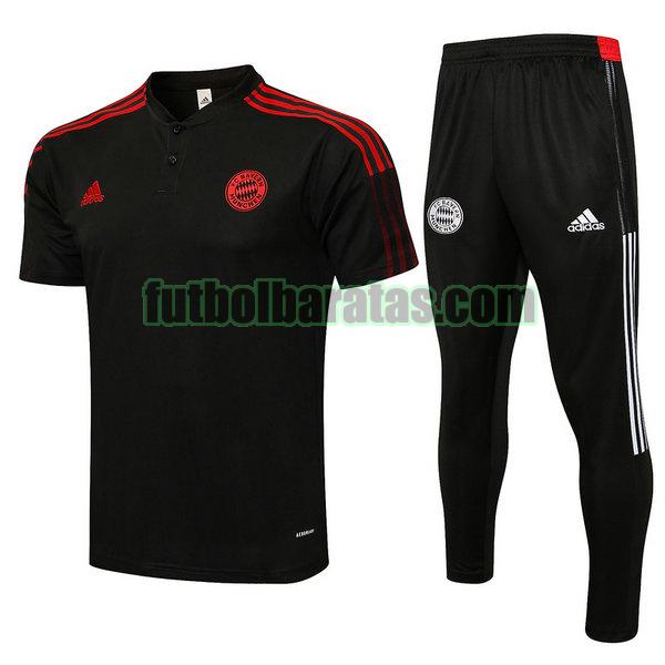 camiseta polo bayern munich 2021 2022 negro conjunto