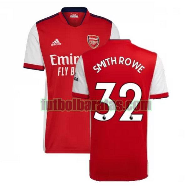 camiseta smith rowe 32 arsenal 2021 2022 rojo primera