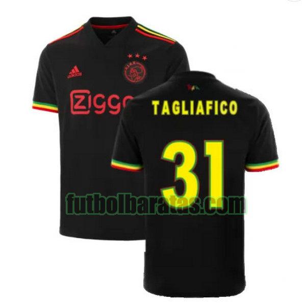 camiseta tagliafico 31 ajax 2021 2022 negro tercera