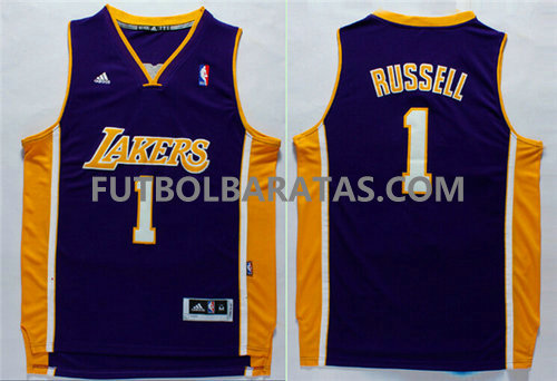 camisetas Russell 1 logo los angeles lakers 2017 purpura