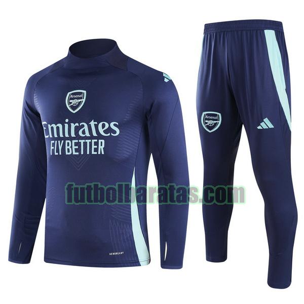 chandal arsenal 2024 2025 azul half zipper conjunto