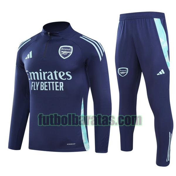 chandal arsenal 2024 2025 azul verde half zipper conjunto