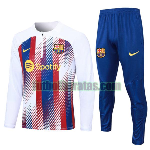 chandal barcelona 2023 24 blanco rojo conjunto