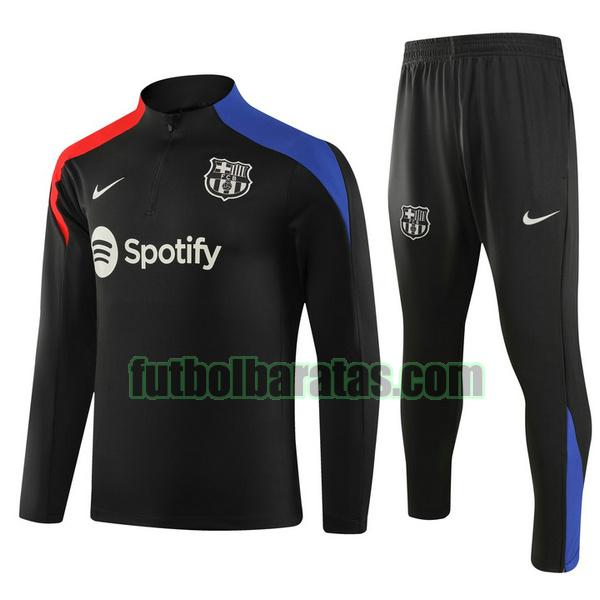 chandal barcelona 2024 2025 negro half zipper conjunto