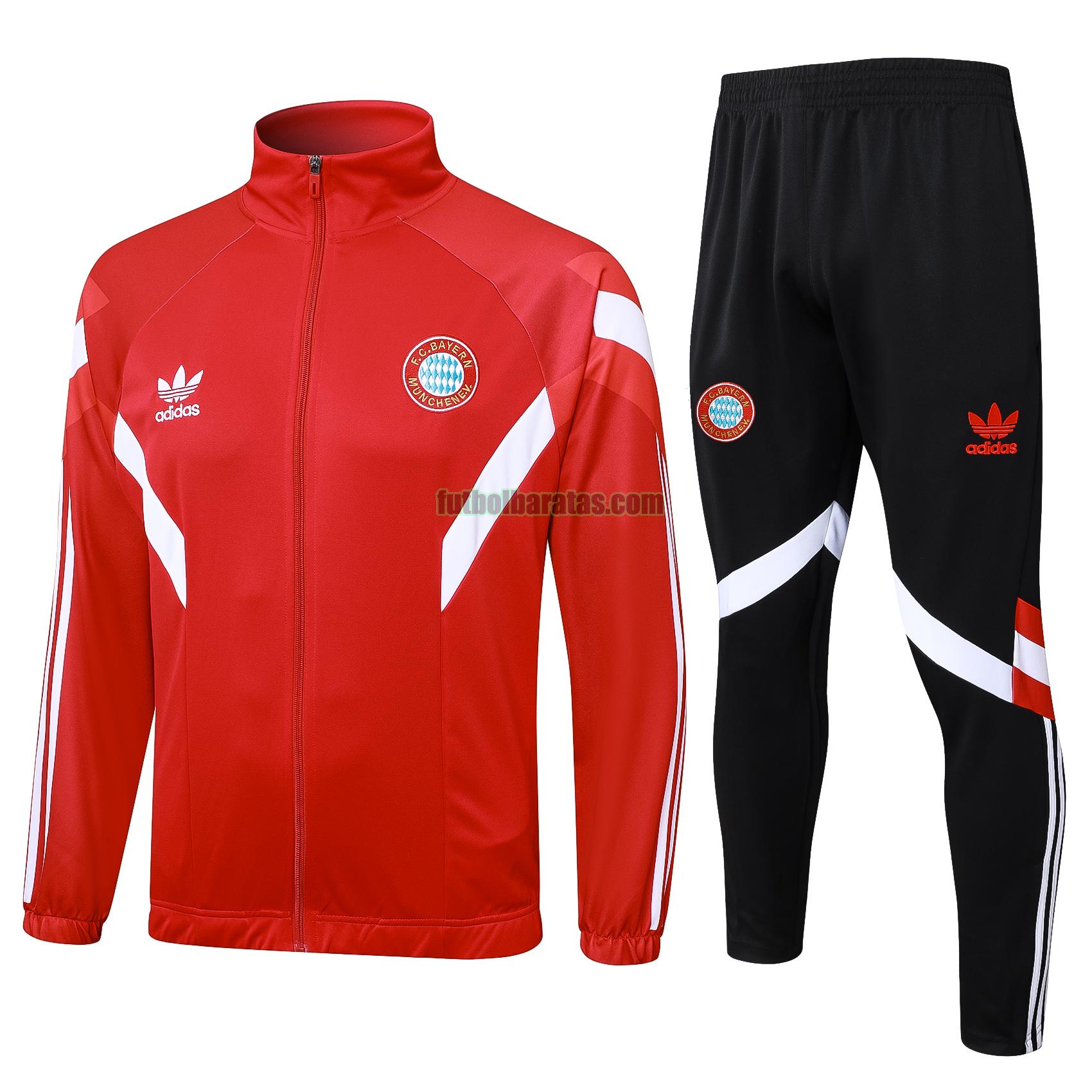 chandal bayern munich 2024 2025 rojo long zipper conjunto