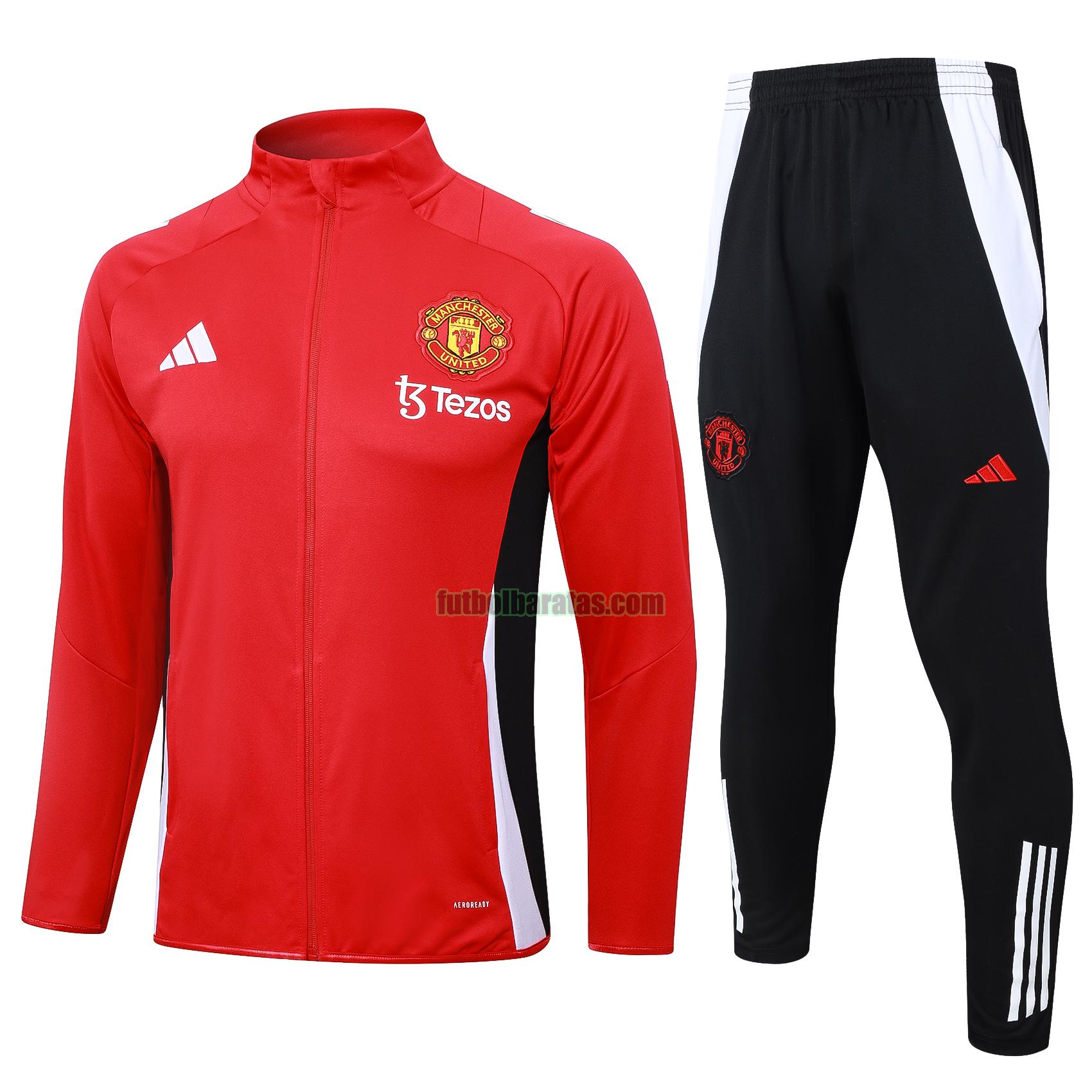 chandal manchester united 24 25 rojo long zipper conjunto