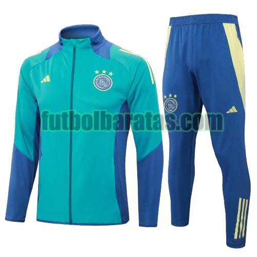 chandal niño ajax 2024 2025 verde long zipper conjunto