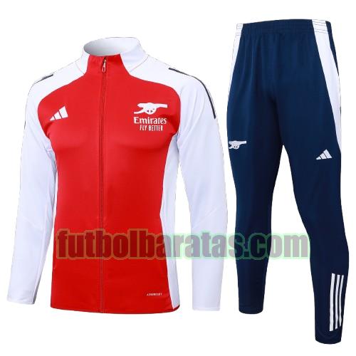 chandal niño arsenal 2024 2025 rojo long zipper conjunto