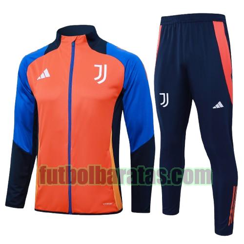 chandal niño juventus 2024 2025 naranja long zipper conjunto