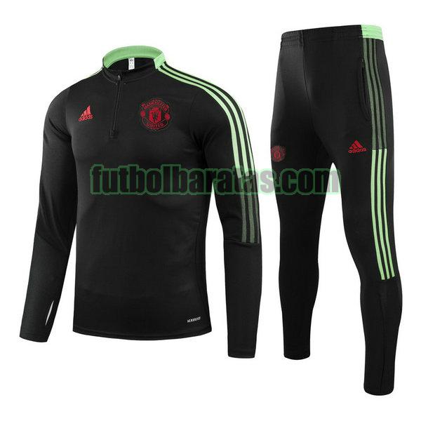 chandal niño manchester united 2021 2022 negro conjunto