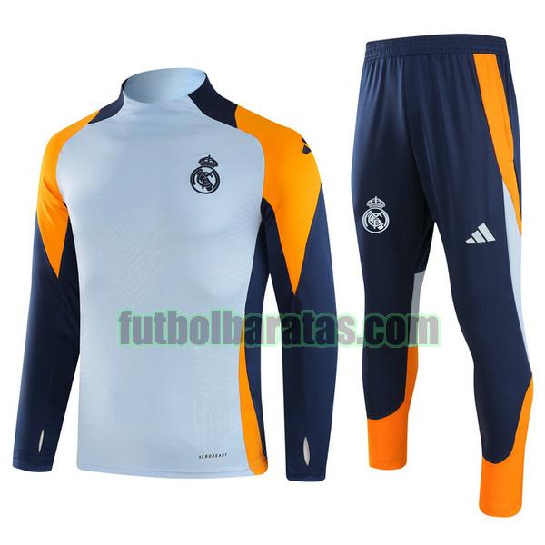 chandal niño real madrid 2024 2025 azul half zipper conjunto