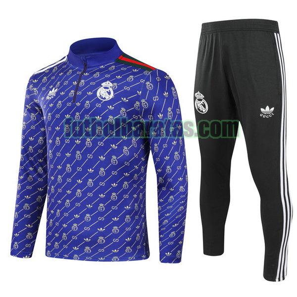 chandal real madrid 2024 2025 purple half zipper conjunto