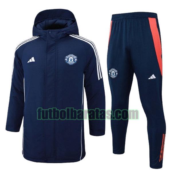 cotton padded clothes manchester united 2024 2025 azul conjunto