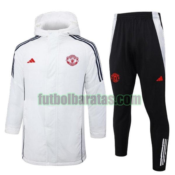 cotton padded clothes manchester united 2024 2025 blanco conjunto