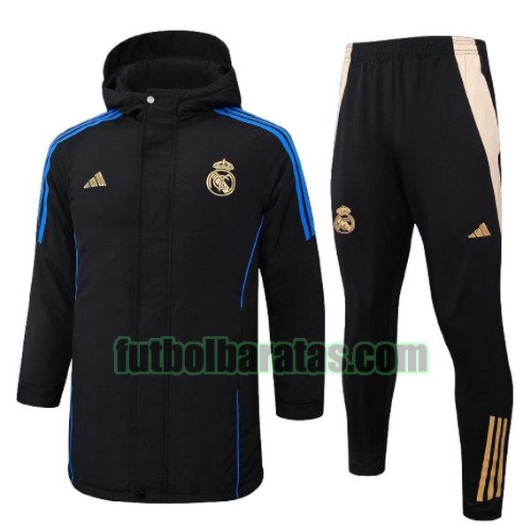 cotton padded clothes real madrid 2024 2025 negro conjunto