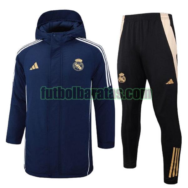 cotton padded clothes real madrid 2024 25 azul conjunto