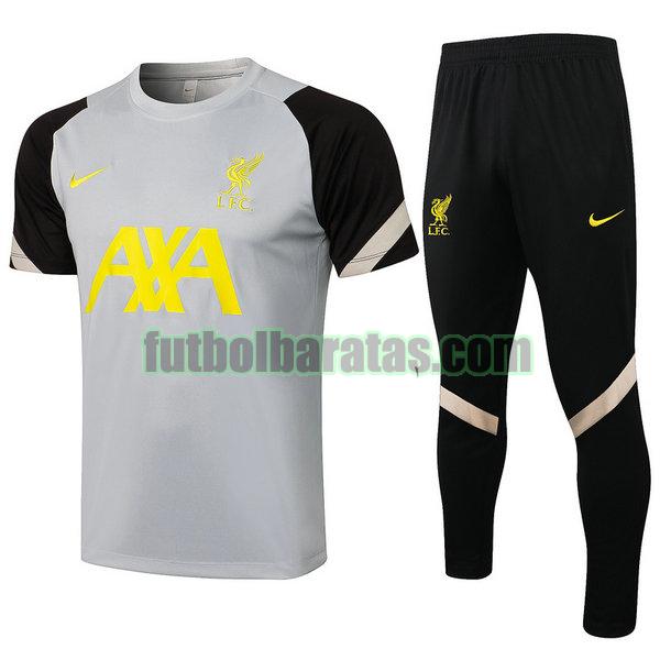 entrenamiento liverpool 2021 2022 gris conjunto