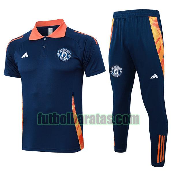 polo manchester united 2024 azul conjunto