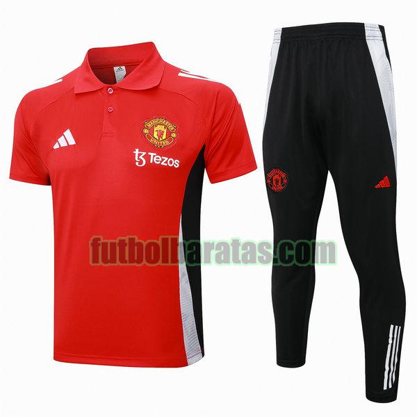 polo manchester united 2024 rojo conjunto