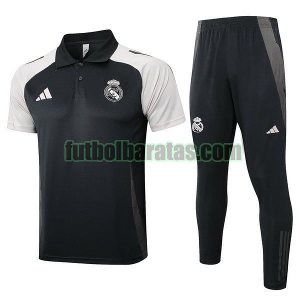 polo real madrid 2024 2025 negro conjunto