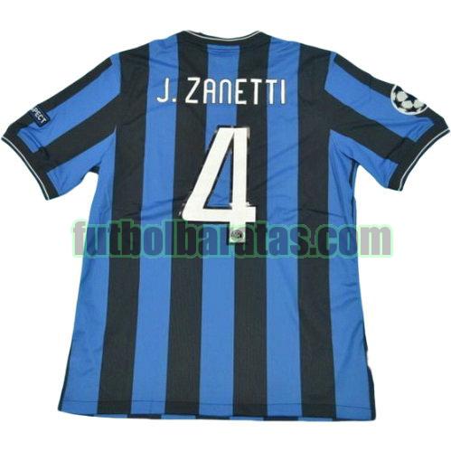 tailandia camiseta j.zanetti 4 inter milan ucl 2010-2011 primera equipacion